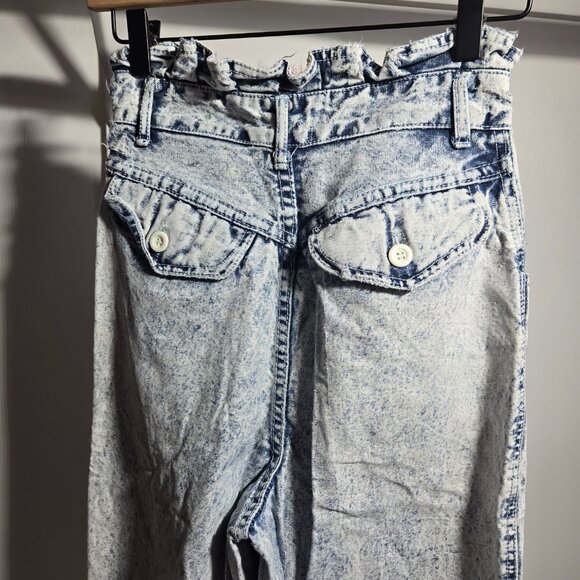 Rio By Stephen Mardon Vintage Paper Bag Waist 80s Acid Washed Jeans Size 5 - Picture 5 of 12